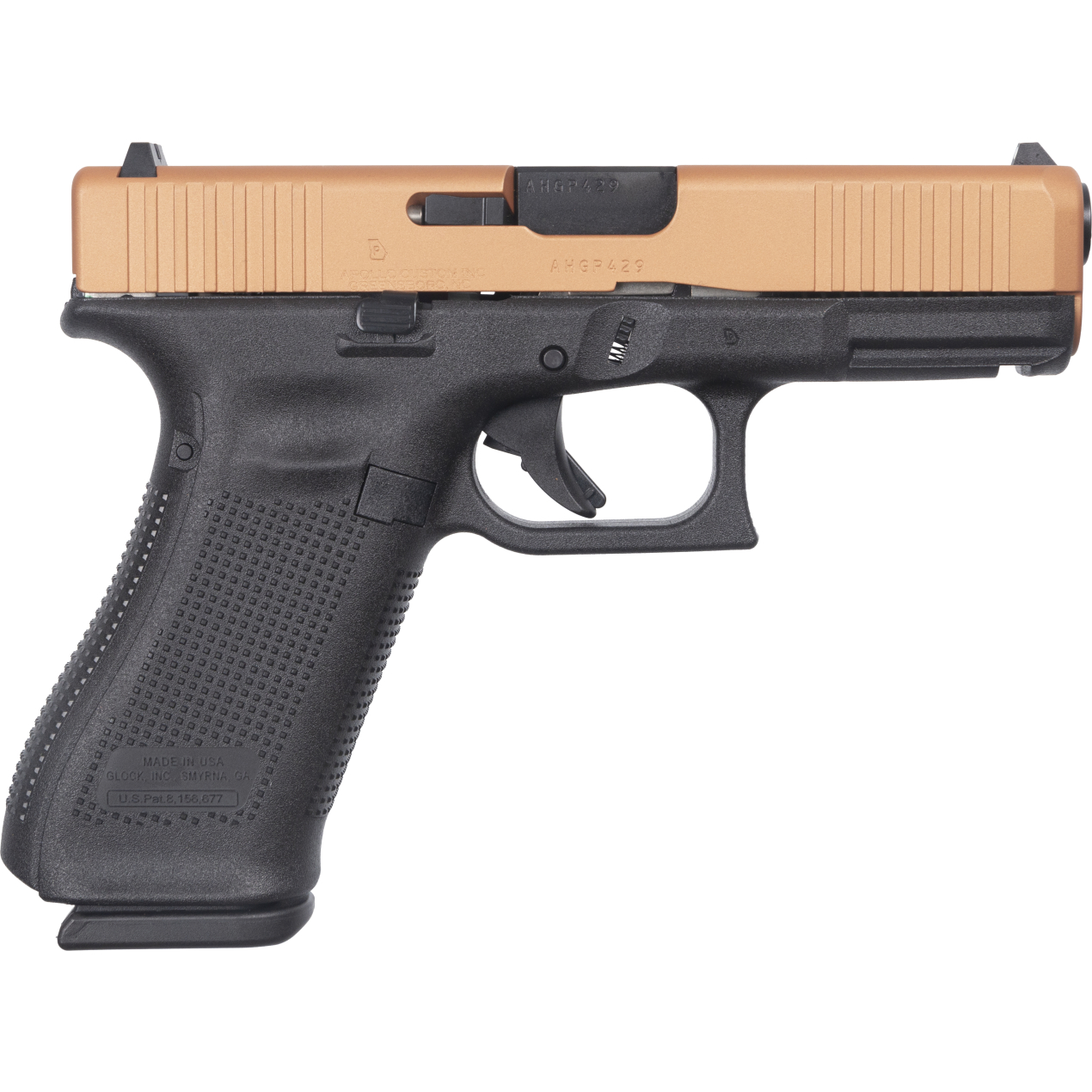 Handguns Apollo Custom|Glock 45 9MMLUGER GLK 45 9MM 17RD COPPER SLIDE